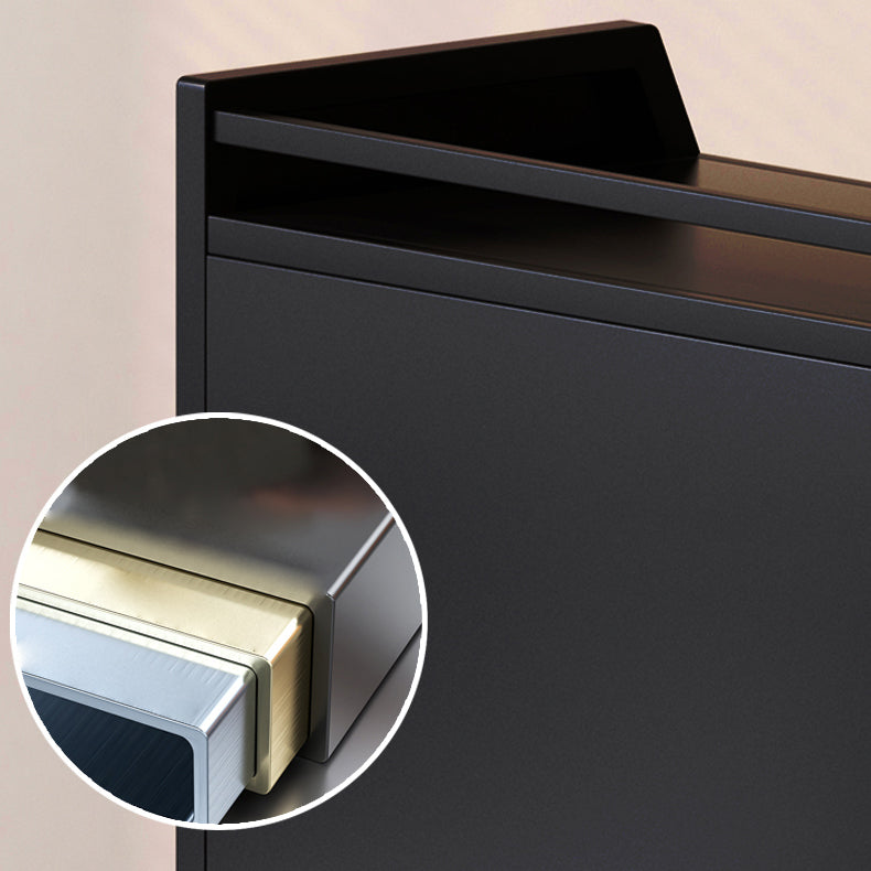 13.78"W Bookshelf Contemporary Style Bookcase for Home Study Room with Casters Clearhalo 'Bookcases' 'furn' 'furn_bookcases' 'Furniture' 'Office Furniture' 5271766