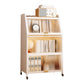 13.78"W Bookshelf Contemporary Style Bookcase for Home Study Room with Casters 25"L x 14"W x 46"H White Clearhalo 'Bookcases' 'furn' 'furn_bookcases' 'Furniture' 'Office Furniture' 5271774