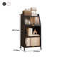 13.78"W Bookshelf Contemporary Style Bookcase for Home Study Room with Casters Clearhalo 'Bookcases' 'furn' 'furn_bookcases' 'Furniture' 'Office Furniture' 5271779