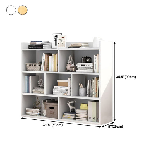Closed Back Bookshelf Engineered Wood Bookcase for Study Room