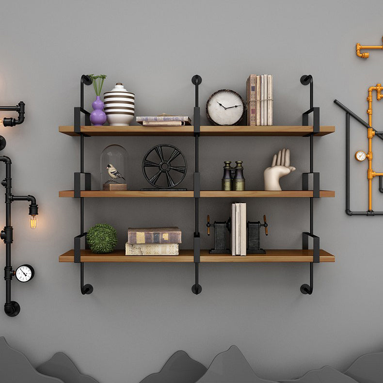 7.87 "W estantería de estilo industrial montado en la pared para la sala de estudio del hogar