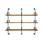 7.87 "W estantería de estilo industrial montado en la pared para la sala de estudio del hogar