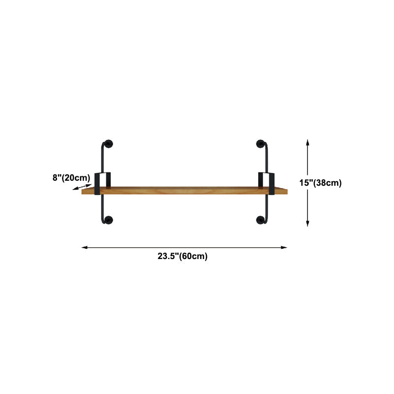 7.87 "W estantería de estilo industrial montado en la pared para la sala de estudio del hogar