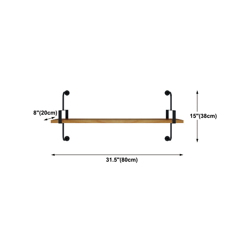 7.87 "W estantería de estilo industrial montado en la pared para la sala de estudio del hogar