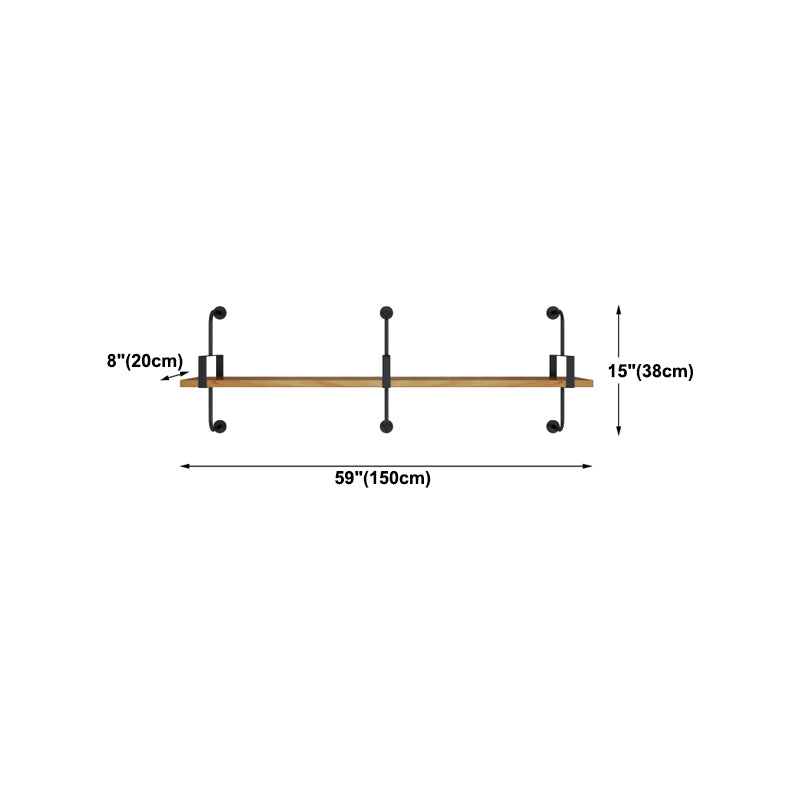 7.87 "W estantería de estilo industrial montado en la pared para la sala de estudio del hogar
