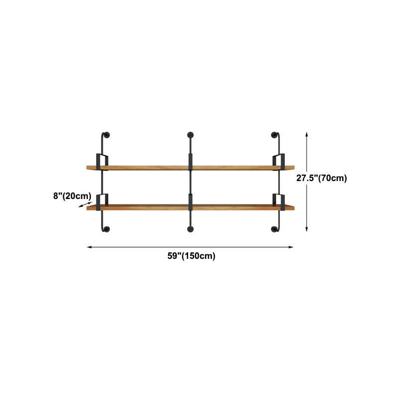 7.87 "W estantería de estilo industrial montado en la pared para la sala de estudio del hogar