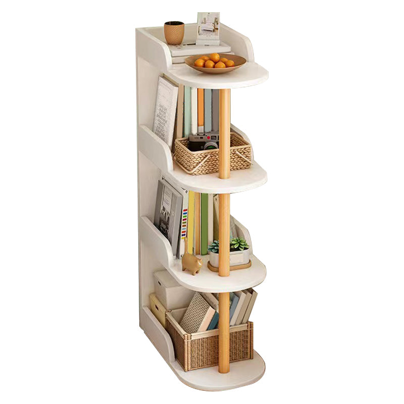 Scandinavian Bookshelf Engineered Wood Shelf Bookcase for Office 19"L x 12"W x 40.5"H Natural Wood White Clearhalo 'Bookcases' 'furn' 'furn_bookcases' 'Furniture' 'Office Furniture' 5272052
