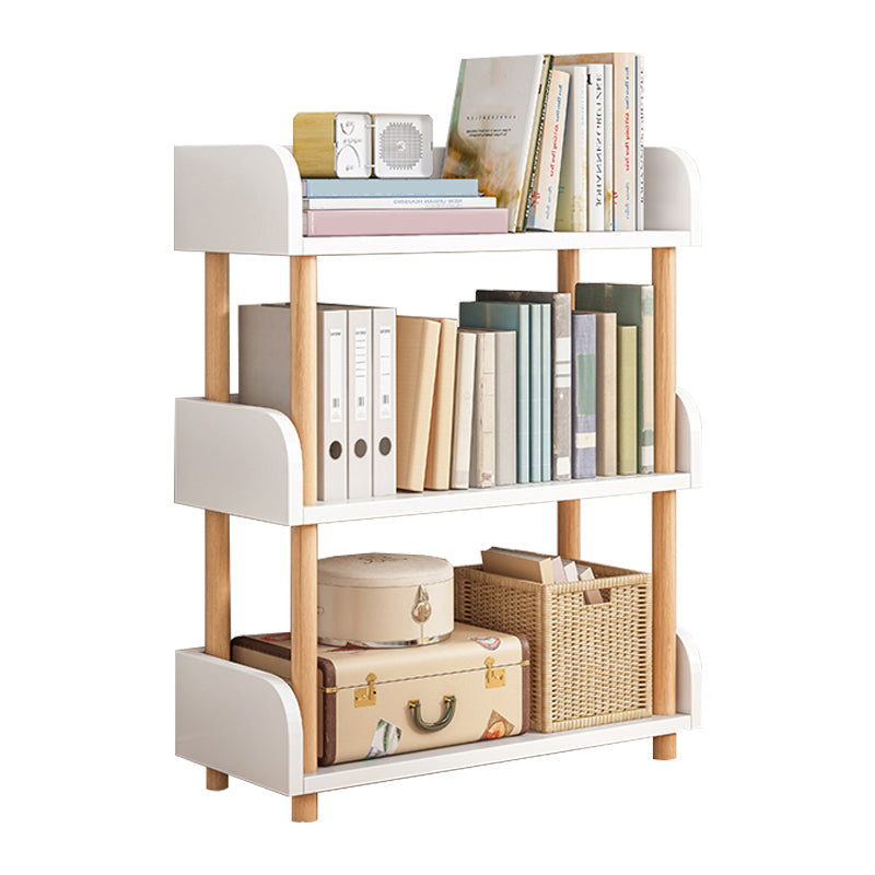 Scandinavian Bookshelf Engineered Wood Shelf Bookcase for Office 15.7"L x 9.4"W x 31.1"H Natural Wood White Clearhalo 'Bookcases' 'furn' 'furn_bookcases' 'Furniture' 'Office Furniture' 5272059