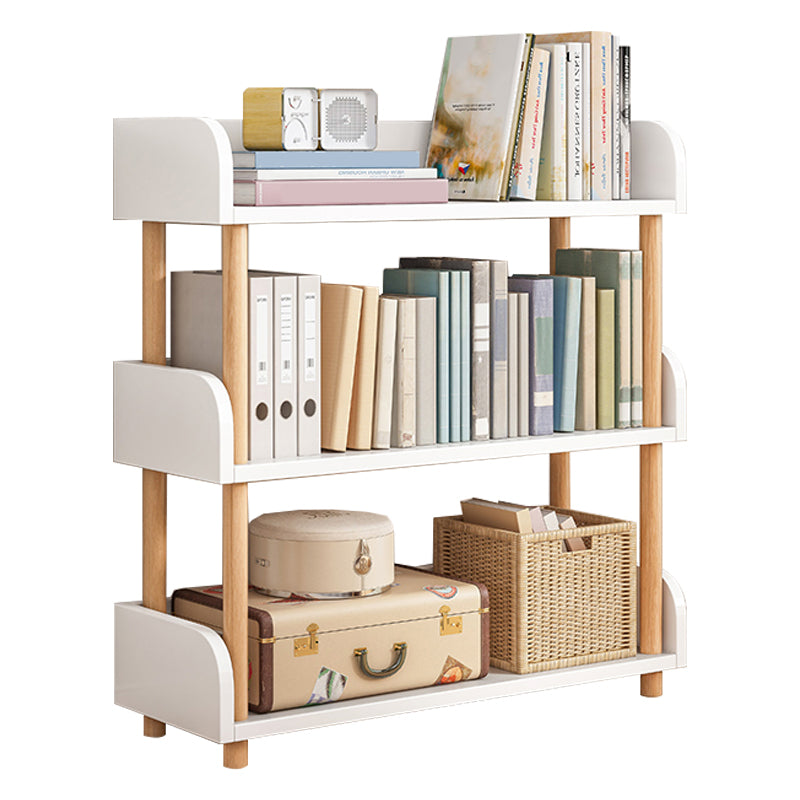 Scandinavian Bookshelf Engineered Wood Shelf Bookcase for Office 24"L x 9"W x 31"H Natural Wood White Clearhalo 'Bookcases' 'furn' 'furn_bookcases' 'Furniture' 'Office Furniture' 5272061