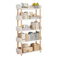 Scandinavian Bookshelf Engineered Wood Shelf Bookcase for Office 23.6"L x 10.6"W x 55.5"H Natural Wood White Clearhalo 'Bookcases' 'furn' 'furn_bookcases' 'Furniture' 'Office Furniture' 5272068