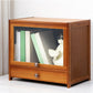 Brown Shelf Bookcase with Doors Standard Bookcase for Office