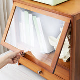 Brown Shelf Bookcase with Doors Standard Bookcase for Office