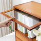 Brown Shelf Bookcase with Doors Standard Bookcase for Office