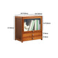Brown Shelf Bookcase with Doors Standard Bookcase for Office