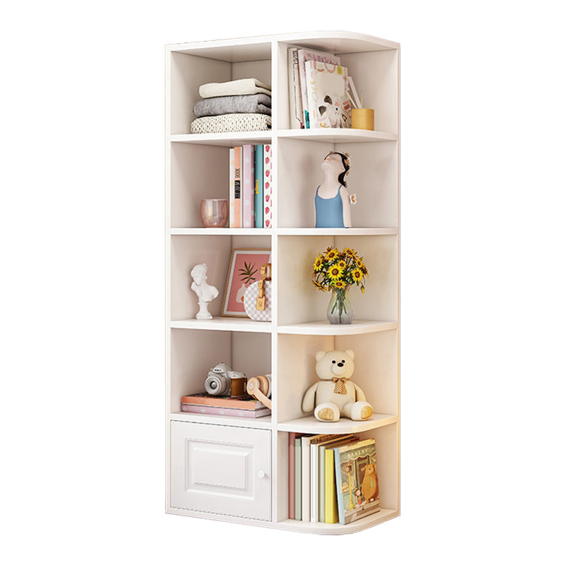 Modern Style Bookshelf Wood Closed Back Bookcase for Home Office 23.6"L x 9.4"W x 59.1"H White Clearhalo 'Bookcases' 'furn' 'furn_bookcases' 'Furniture' 'Office Furniture' 5272230