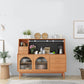 49.21"H Sideboard Contemporary Style Solid Wood Dining Server for Kitchen Living Room