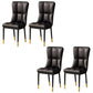 Glam Chair Parsons Chair Leather Dining Furniture in Matte Finish Black 4 Piece Set Clearhalo 'Dining Chairs' 'Dining Tables & Seating' 'dining_chair' 'furn' 'furn_dining_chair' 'Furniture' 'Kitchen & Dining Furniture' 5272273