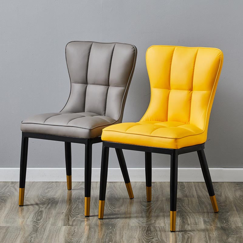 Glam Chair Parsons Chair Leather Dining Furniture in Matte Finish Clearhalo 'Dining Chairs' 'Dining Tables & Seating' 'dining_chair' 'furn' 'furn_dining_chair' 'Furniture' 'Kitchen & Dining Furniture' 5272274