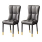 Glam Chair Parsons Chair Leather Dining Furniture in Matte Finish Grey 2 Piece Set Clearhalo 'Dining Chairs' 'Dining Tables & Seating' 'dining_chair' 'furn' 'furn_dining_chair' 'Furniture' 'Kitchen & Dining Furniture' 5272280