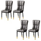 Glam Chair Parsons Chair Leather Dining Furniture in Matte Finish Grey 4 Piece Set Clearhalo 'Dining Chairs' 'Dining Tables & Seating' 'dining_chair' 'furn' 'furn_dining_chair' 'Furniture' 'Kitchen & Dining Furniture' 5272282