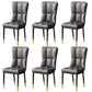 Glam Chair Parsons Chair Leather Dining Furniture in Matte Finish Grey 6 Piece Set Clearhalo 'Dining Chairs' 'Dining Tables & Seating' 'dining_chair' 'furn' 'furn_dining_chair' 'Furniture' 'Kitchen & Dining Furniture' 5272284