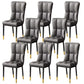 Glam Chair Parsons Chair Leather Dining Furniture in Matte Finish Grey 8 Piece Set Clearhalo 'Dining Chairs' 'Dining Tables & Seating' 'dining_chair' 'furn' 'furn_dining_chair' 'Furniture' 'Kitchen & Dining Furniture' 5272286