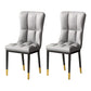 Glam Chair Parsons Chair Leather Dining Furniture in Matte Finish Light Gray 2 Piece Set Clearhalo 'Dining Chairs' 'Dining Tables & Seating' 'dining_chair' 'furn' 'furn_dining_chair' 'Furniture' 'Kitchen & Dining Furniture' 5272287