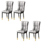 Glam Chair Parsons Chair Leather Dining Furniture in Matte Finish Light Gray 4 Piece Set Clearhalo 'Dining Chairs' 'Dining Tables & Seating' 'dining_chair' 'furn' 'furn_dining_chair' 'Furniture' 'Kitchen & Dining Furniture' 5272290