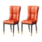 Glam Chair Parsons Chair Leather Dining Furniture in Matte Finish Orange 2 Piece Set Clearhalo 'Dining Chairs' 'Dining Tables & Seating' 'dining_chair' 'furn' 'furn_dining_chair' 'Furniture' 'Kitchen & Dining Furniture' 5272296