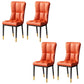 Glam Chair Parsons Chair Leather Dining Furniture in Matte Finish Orange 4 Piece Set Clearhalo 'Dining Chairs' 'Dining Tables & Seating' 'dining_chair' 'furn' 'furn_dining_chair' 'Furniture' 'Kitchen & Dining Furniture' 5272297