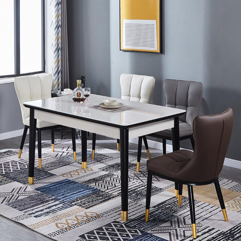 Glam Chair Parsons Chair Leather Dining Furniture in Matte Finish Clearhalo 'Dining Chairs' 'Dining Tables & Seating' 'dining_chair' 'furn' 'furn_dining_chair' 'Furniture' 'Kitchen & Dining Furniture' 5272298