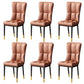 Glam Chair Parsons Chair Leather Dining Furniture in Matte Finish Brown 6 Piece Set Clearhalo 'Dining Chairs' 'Dining Tables & Seating' 'dining_chair' 'furn' 'furn_dining_chair' 'Furniture' 'Kitchen & Dining Furniture' 5272304