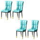 Glam Chair Parsons Chair Leather Dining Furniture in Matte Finish Light Blue 4 Piece Set Clearhalo 'Dining Chairs' 'Dining Tables & Seating' 'dining_chair' 'furn' 'furn_dining_chair' 'Furniture' 'Kitchen & Dining Furniture' 5272307