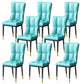 Glam Chair Parsons Chair Leather Dining Furniture in Matte Finish Light Blue 8 Piece Set Clearhalo 'Dining Chairs' 'Dining Tables & Seating' 'dining_chair' 'furn' 'furn_dining_chair' 'Furniture' 'Kitchen & Dining Furniture' 5272309
