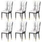 Glam Chair Parsons Chair Leather Dining Furniture in Matte Finish Off-White 6 Piece Set Clearhalo 'Dining Chairs' 'Dining Tables & Seating' 'dining_chair' 'furn' 'furn_dining_chair' 'Furniture' 'Kitchen & Dining Furniture' 5272316