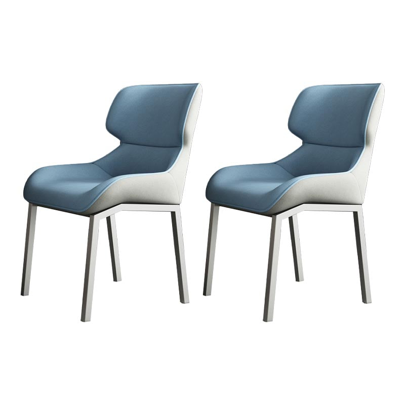 Chaise latéral moderne en tissu de salle à manger rembourrée