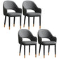 Scandinavian Meeting Room Open Back Arm Chair Matte Finish Leather Dining Chair Dark Gray 4 Piece Set Black Gold Clearhalo 'Dining Chairs' 'Dining Tables & Seating' 'dining_chair' 'furn' 'furn_dining_chair' 'Furniture' 'Kitchen & Dining Furniture' 5272359