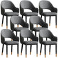 Scandinavian Meeting Room Open Back Arm Chair Matte Finish Leather Dining Chair Dark Gray 8 Piece Set Black Gold Clearhalo 'Dining Chairs' 'Dining Tables & Seating' 'dining_chair' 'furn' 'furn_dining_chair' 'Furniture' 'Kitchen & Dining Furniture' 5272363