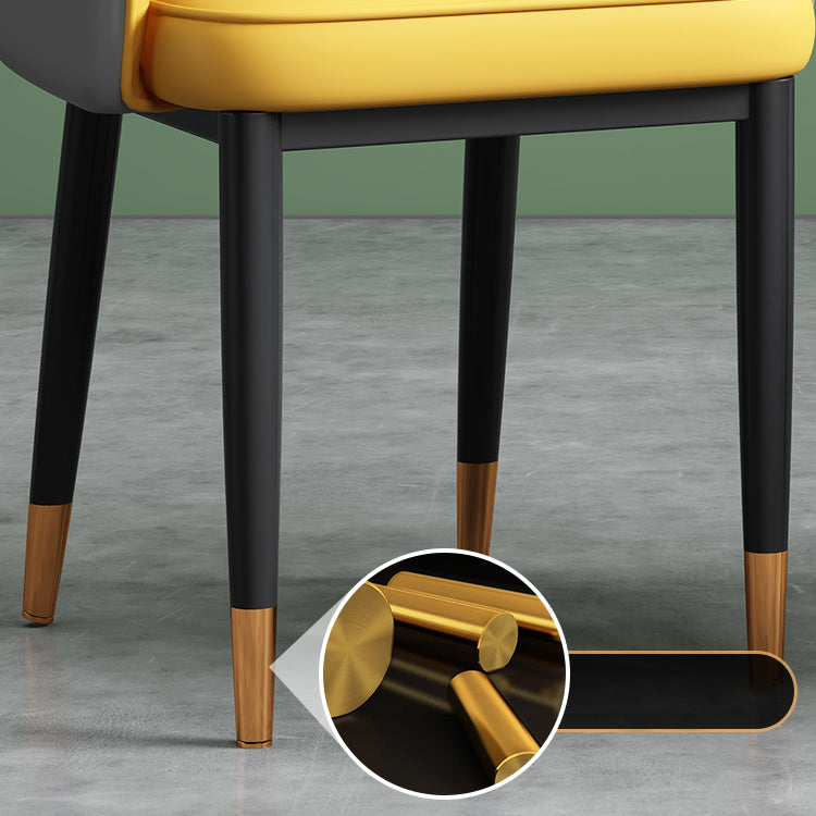 Scandinavian Meeting Room Open Back Arm Chair Matte Finish Leather Dining Chair Clearhalo 'Dining Chairs' 'Dining Tables & Seating' 'dining_chair' 'furn' 'furn_dining_chair' 'Furniture' 'Kitchen & Dining Furniture' 5272364