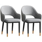 Scandinavian Meeting Room Open Back Arm Chair Matte Finish Leather Dining Chair Light Gray 2 Piece Set Black Gold Clearhalo 'Dining Chairs' 'Dining Tables & Seating' 'dining_chair' 'furn' 'furn_dining_chair' 'Furniture' 'Kitchen & Dining Furniture' 5272374