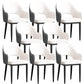 Scandinavian Meeting Room Open Back Arm Chair Matte Finish Leather Dining Chair White 8 Piece Set Black Clearhalo 'Dining Chairs' 'Dining Tables & Seating' 'dining_chair' 'furn' 'furn_dining_chair' 'Furniture' 'Kitchen & Dining Furniture' 5272383