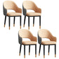 Scandinavian Meeting Room Open Back Arm Chair Matte Finish Leather Dining Chair Pink 4 Piece Set Black Gold Clearhalo 'Dining Chairs' 'Dining Tables & Seating' 'dining_chair' 'furn' 'furn_dining_chair' 'Furniture' 'Kitchen & Dining Furniture' 5272393
