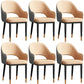 Scandinavian Meeting Room Open Back Arm Chair Matte Finish Leather Dining Chair Pink 6 Piece Set Black Gold Clearhalo 'Dining Chairs' 'Dining Tables & Seating' 'dining_chair' 'furn' 'furn_dining_chair' 'Furniture' 'Kitchen & Dining Furniture' 5272394