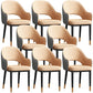 Scandinavian Meeting Room Open Back Arm Chair Matte Finish Leather Dining Chair Pink 8 Piece Set Black Gold Clearhalo 'Dining Chairs' 'Dining Tables & Seating' 'dining_chair' 'furn' 'furn_dining_chair' 'Furniture' 'Kitchen & Dining Furniture' 5272395