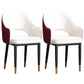 Scandinavian Meeting Room Open Back Arm Chair Matte Finish Leather Dining Chair White-Red 2 Piece Set Black Gold Clearhalo 'Dining Chairs' 'Dining Tables & Seating' 'dining_chair' 'furn' 'furn_dining_chair' 'Furniture' 'Kitchen & Dining Furniture' 5272408