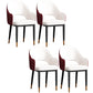 Scandinavian Meeting Room Open Back Arm Chair Matte Finish Leather Dining Chair White-Red 4 Piece Set Black Gold Clearhalo 'Dining Chairs' 'Dining Tables & Seating' 'dining_chair' 'furn' 'furn_dining_chair' 'Furniture' 'Kitchen & Dining Furniture' 5272409