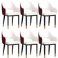 Scandinavian Meeting Room Open Back Arm Chair Matte Finish Leather Dining Chair White-Red 6 Piece Set Black Gold Clearhalo 'Dining Chairs' 'Dining Tables & Seating' 'dining_chair' 'furn' 'furn_dining_chair' 'Furniture' 'Kitchen & Dining Furniture' 5272410