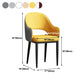 Scandinavian Meeting Room Open Back Arm Chair Matte Finish Leather Dining Chair Clearhalo 'Dining Chairs' 'Dining Tables & Seating' 'dining_chair' 'furn' 'furn_dining_chair' 'Furniture' 'Kitchen & Dining Furniture' 5272412