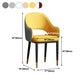 Scandinavian Meeting Room Open Back Arm Chair Matte Finish Leather Dining Chair Clearhalo 'Dining Chairs' 'Dining Tables & Seating' 'dining_chair' 'furn' 'furn_dining_chair' 'Furniture' 'Kitchen & Dining Furniture' 5272413