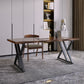 Industrial Dinette Set 1/2 Pieces Solid Wood and Metal Dining Table Set Clearhalo 'Dining Room Sets' 'Dining Tables & Seating' 'dining_room_set' 'furn' 'furn_dining_room_set' 'Furniture' 'Kitchen & Dining Furniture' 5272443